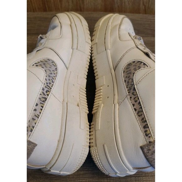 Nike Air Force 1 Low Pixel SE Leopard Sneakers Womens Size 7.5 White - Picture 5 of 12
